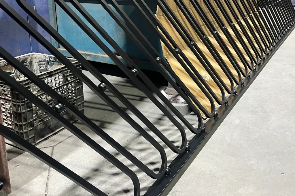 Modern Black Metal Railings Custom black metal railing installed in Toronto by Modern Stairs Plus