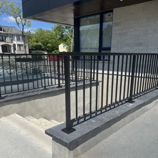 Outdoor metal railings