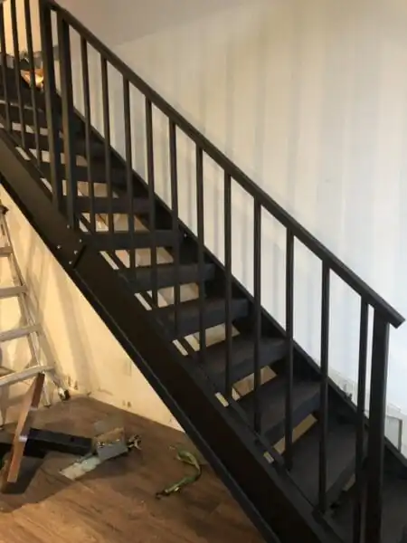 snowy stairs winter