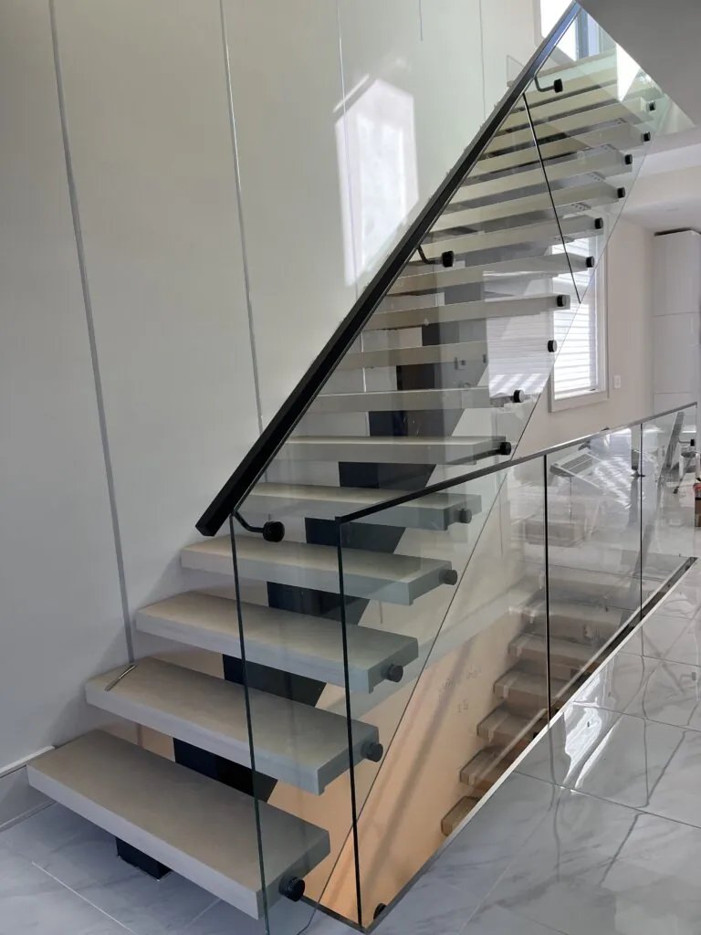 Floating planks as stairs