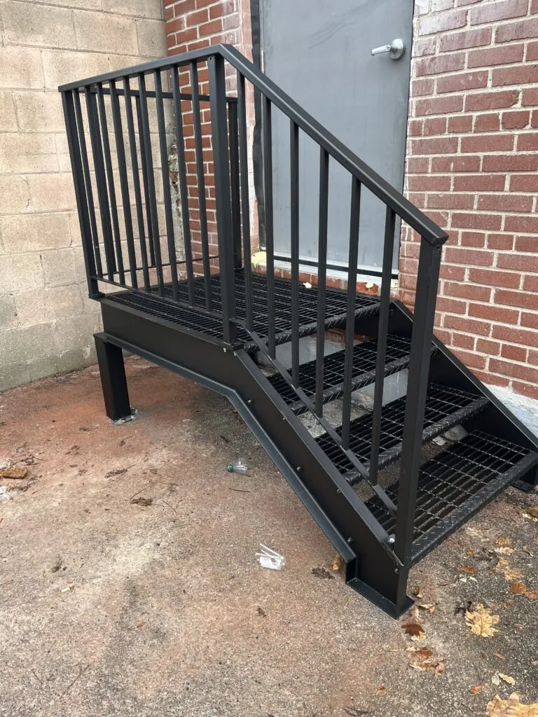 Staircase framed with iron