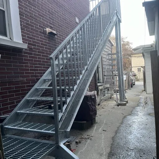 metal outside stairs